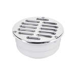 Tapas de PVC para coladera 5", precio por bolsa con 2 piezas — Con tornillos (incluidos)
