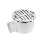 Tapas de PVC para coladera 5", precio por bolsa con 2 piezas — Con tornillos (incluidos)