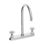 Mezcladoras 8 " para fregadero, cuello curvo