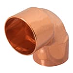 Codos 90°, cobre a rosca exterior