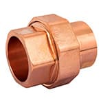Tuercas unión, cobre a cobre
