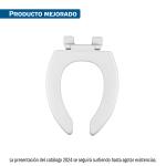 Asiento alargado sin tapa