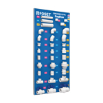 Racks exhibidores de producto para panel ranurado o perfocel EX-PVC-FOS