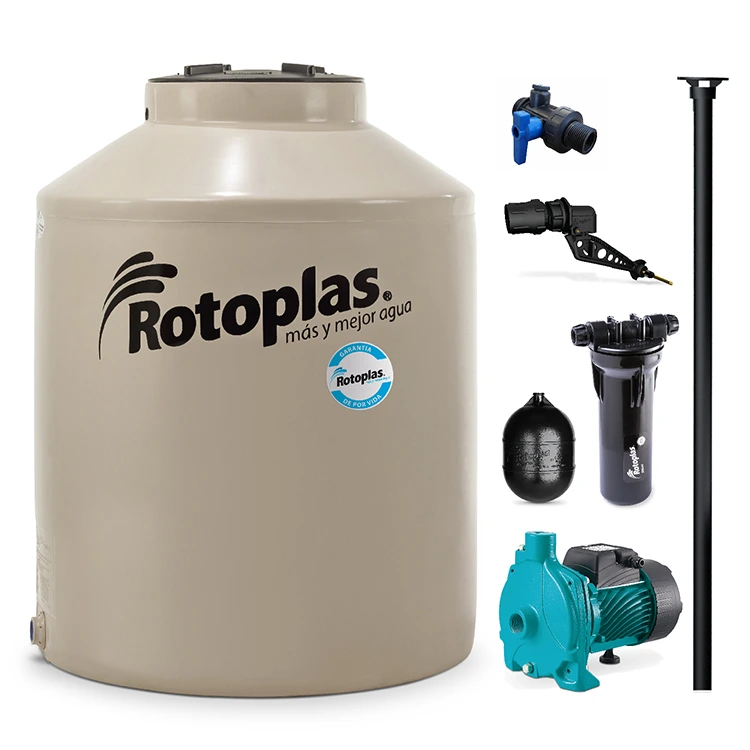 Tinaco Rotoplas 1100 L con accesorios
