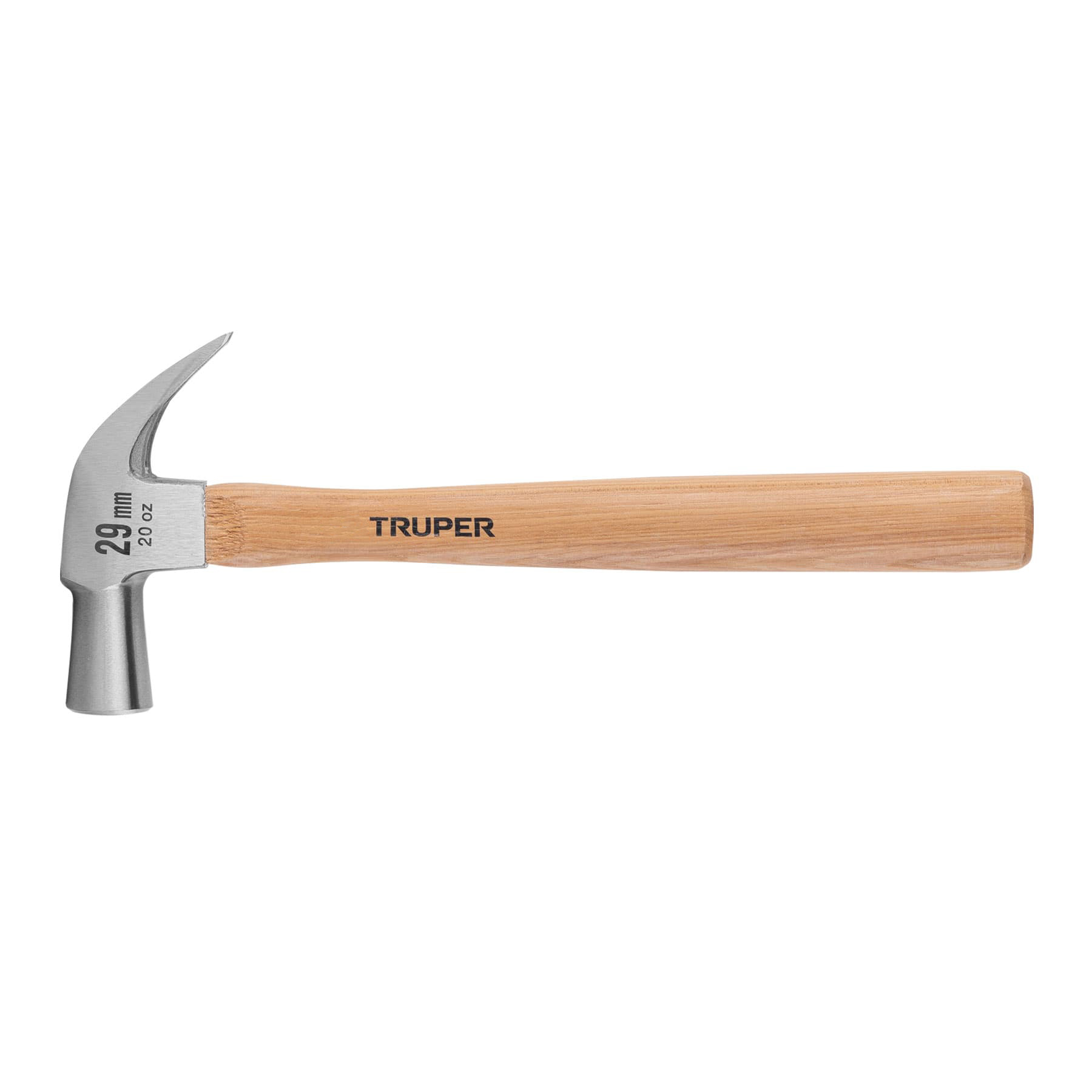 Martillo tubular pulido, uña curva, 16 oz