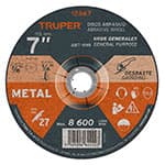 Discos abrasivos para desbaste de metal, tipo 27