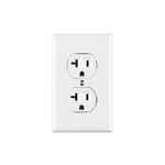 Placas con contactos dúplex, 2 polos + tierra y tierra aislada