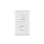 Placas con interruptores dúplex