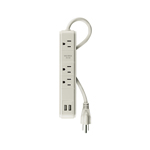 Multicontactos con supresor de picos, puertos USB tipo A y C carga rápida