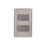 Placas con 2 interruptores sencillos