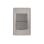 Placas con 1 interruptor sencillo + 1 de 3 vías