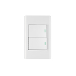 Placas con 2 interruptores sencillos