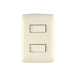 Placas con 2 interruptores sencillos