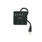Multicontactos con supresor de picos, puertos USB tipo A y C carga rápida