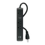 Multicontactos con supresor de picos, puertos USB tipo A y C carga rápida