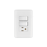 2 Interruptores sencillos y 1 contacto 2 polos + tierra