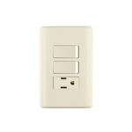 2 Interruptores sencillos y 1 contacto 2 polos + tierra